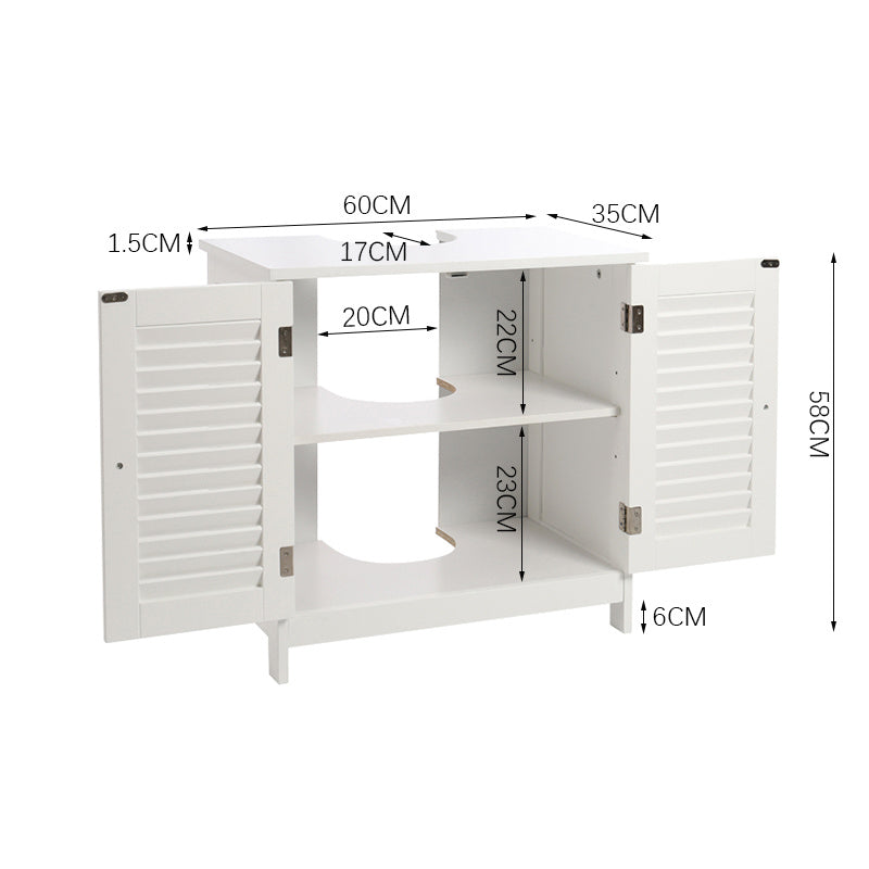 Under Sink Bathroom Cabinet 2 Shutter Door