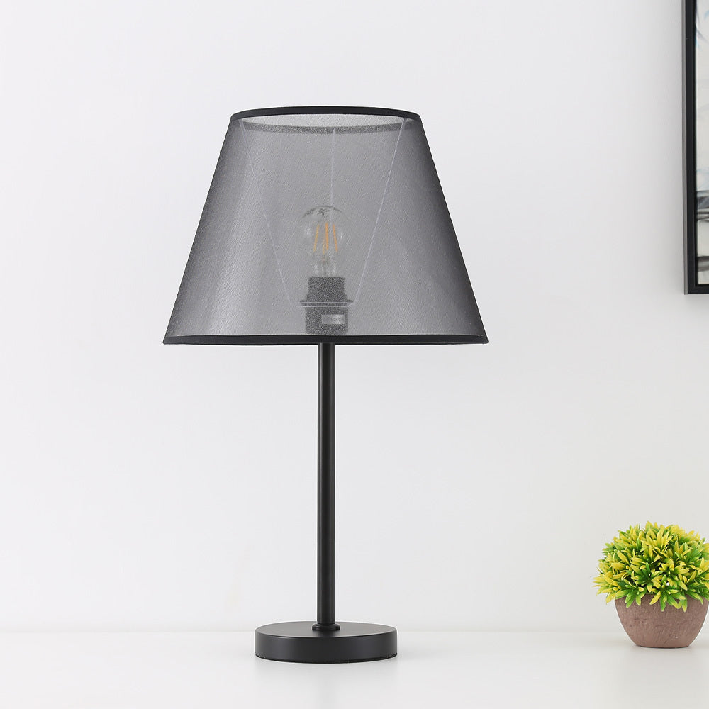 Black 34Dia Modern Bedside Lamp Table Lamp