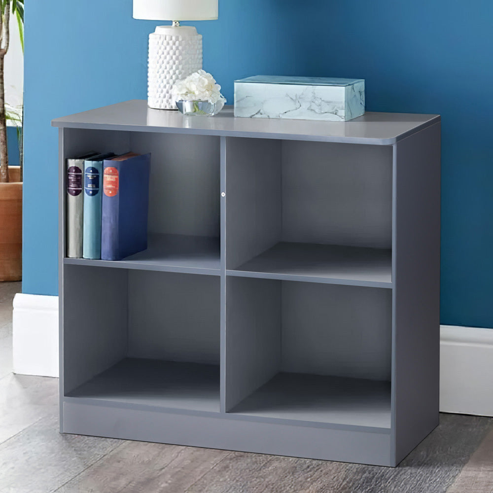 Grey Sideboard Cabinet with Open Shelves