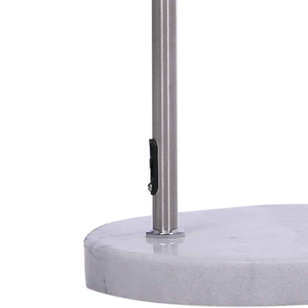 Arched Floor Lamp Tall Curved Design with Marble Base Orange Lampshade 130 to 180CM