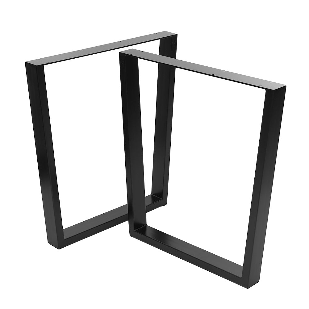 Set of 2 Metal Table or Bench Legs Frames Trapezium Steel Base Stands 56x71CM