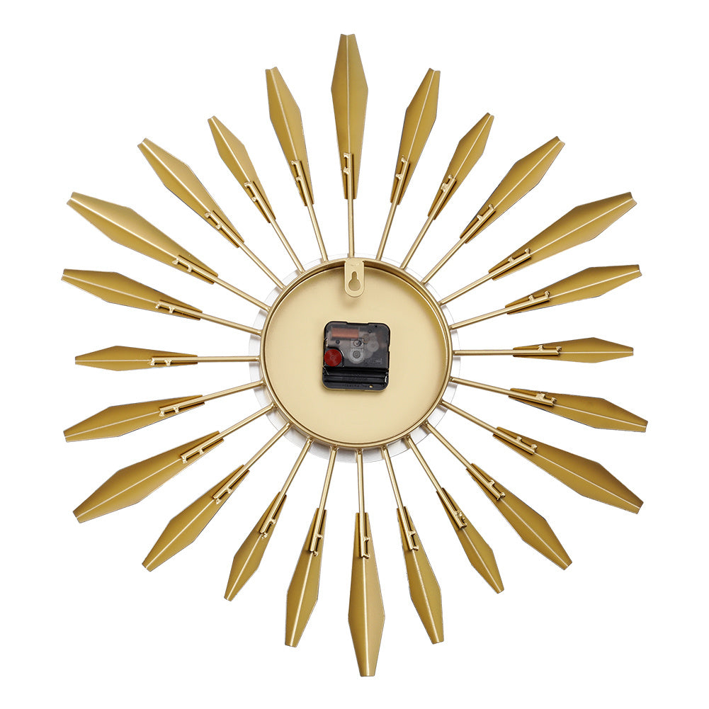 Large Metal Starburst Decorative Wall Clock