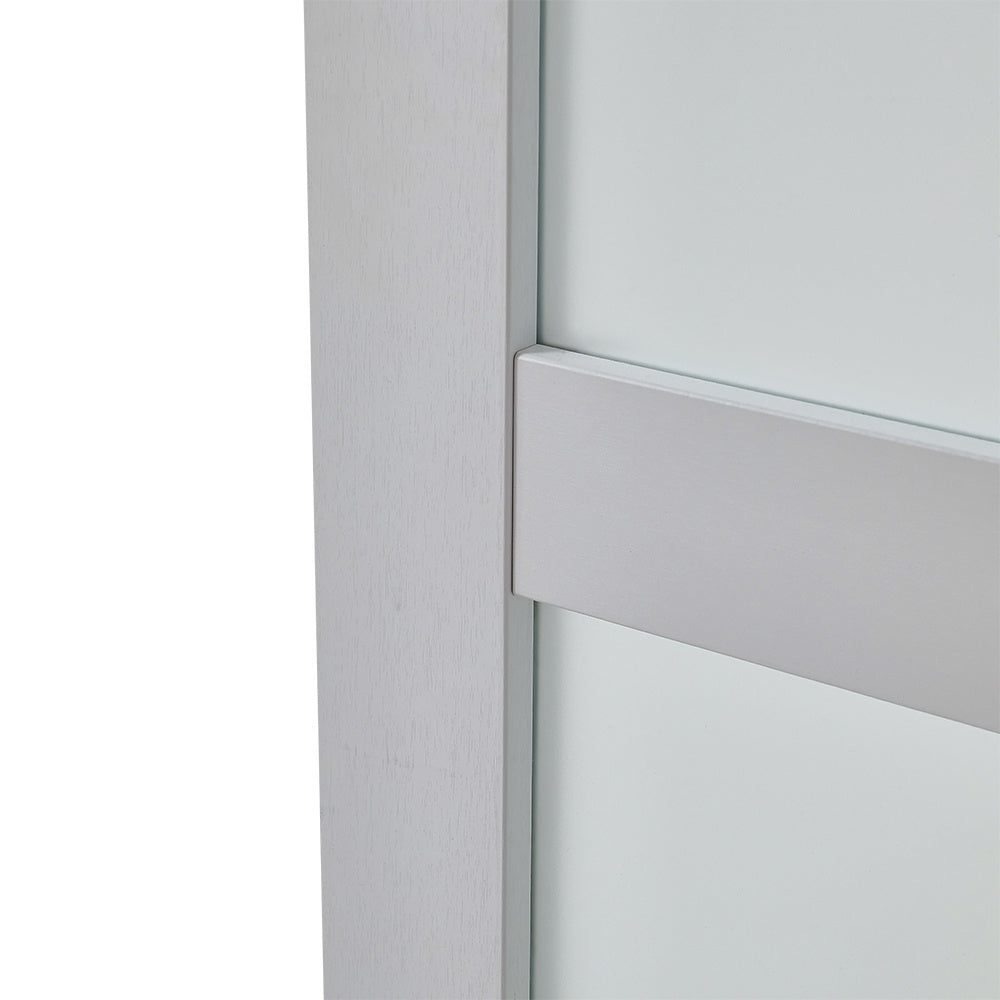 White Farmhouse Style MDF Wooden Barn Door with 200cm Sliding Kit