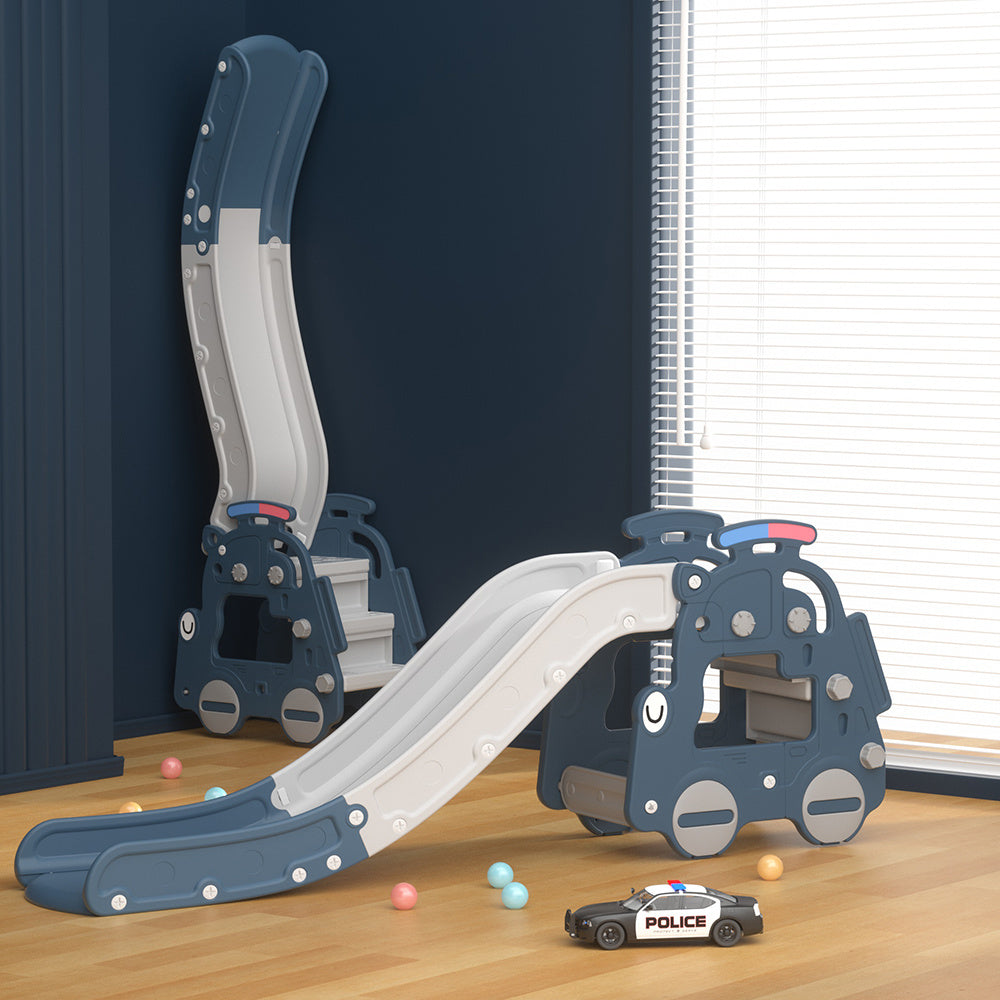 Blue Plastic Climber and Slide Set for Toddler