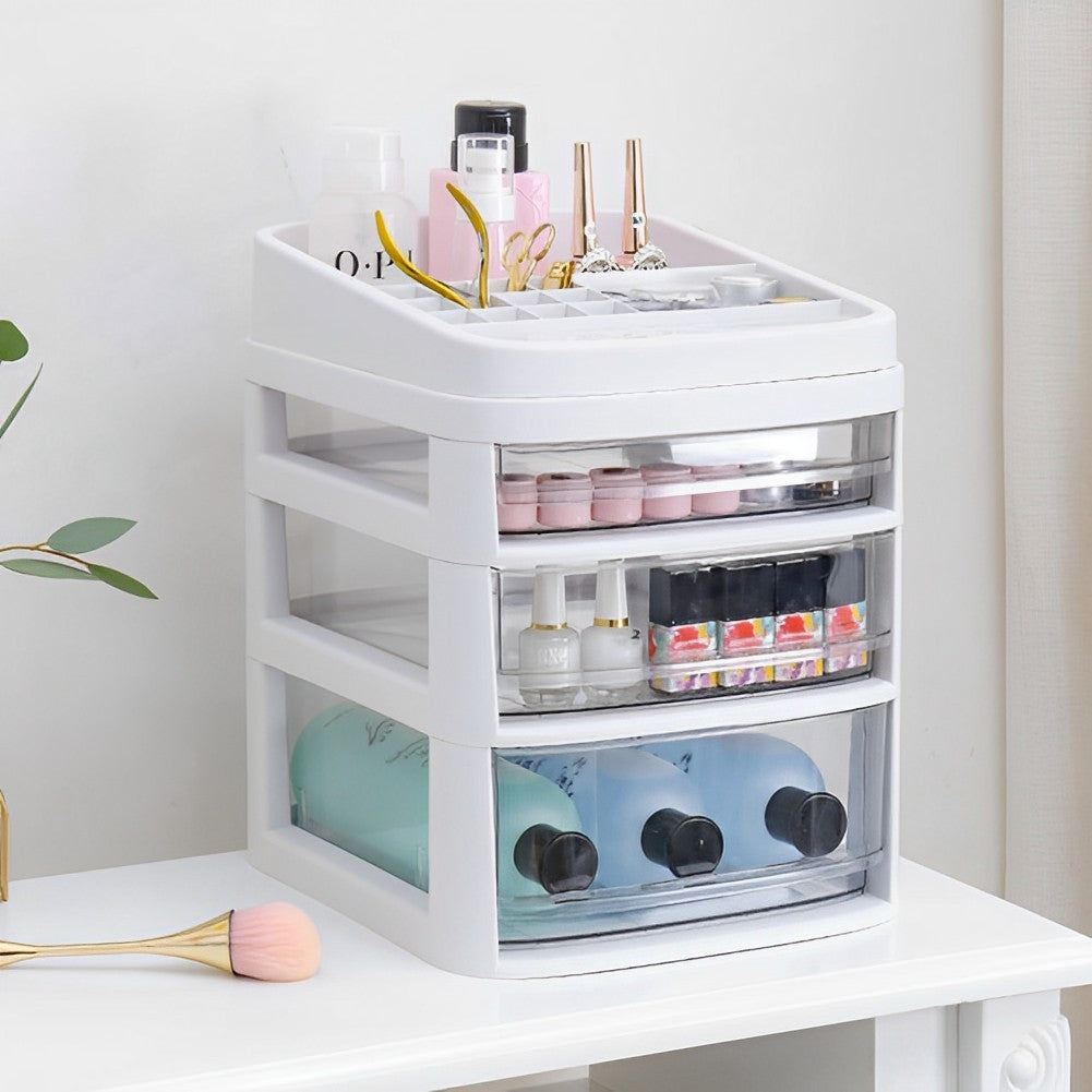 Removable Makeup Cosmetics Storage Organizer with Drawers