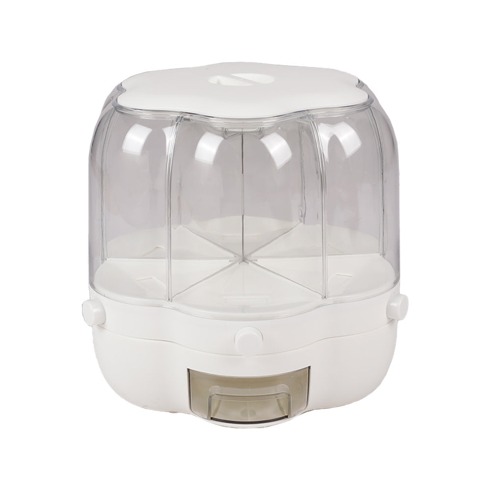 6 Girds Round Shaped Cereal Dispenser Organizer for Kitchen