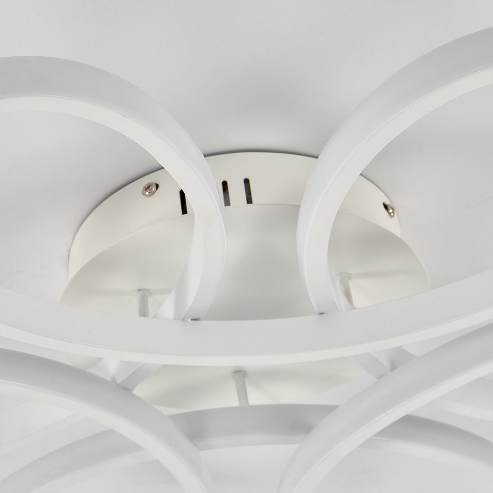 LED Dimmable Ceiling Light Floral Pendant With Remote, 74CM