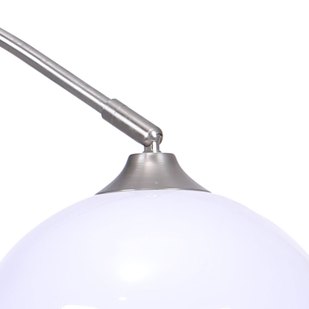Arched Floor Lamp Tall Curved Design with Marble Base White Lampshade 130 to 180CM
