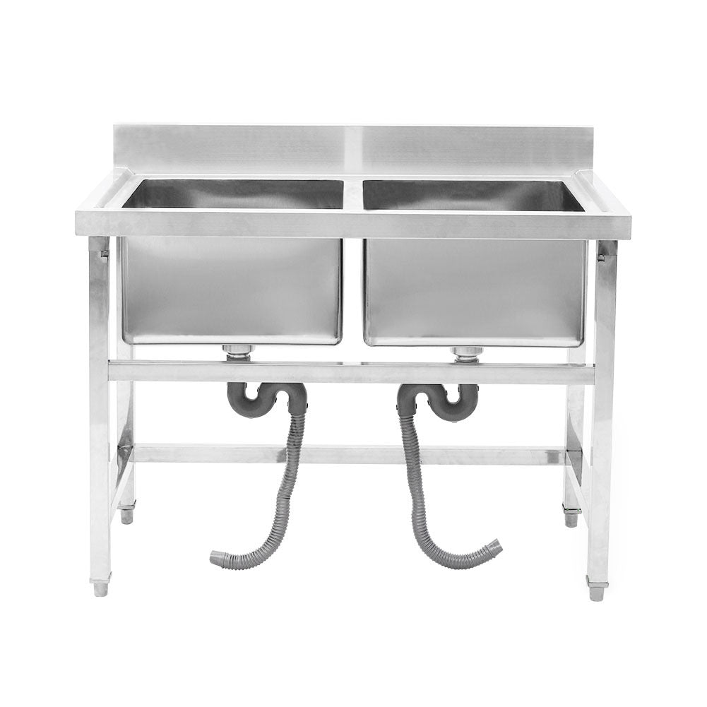 Free Standing Stainless Steel Double Kitchen Sink