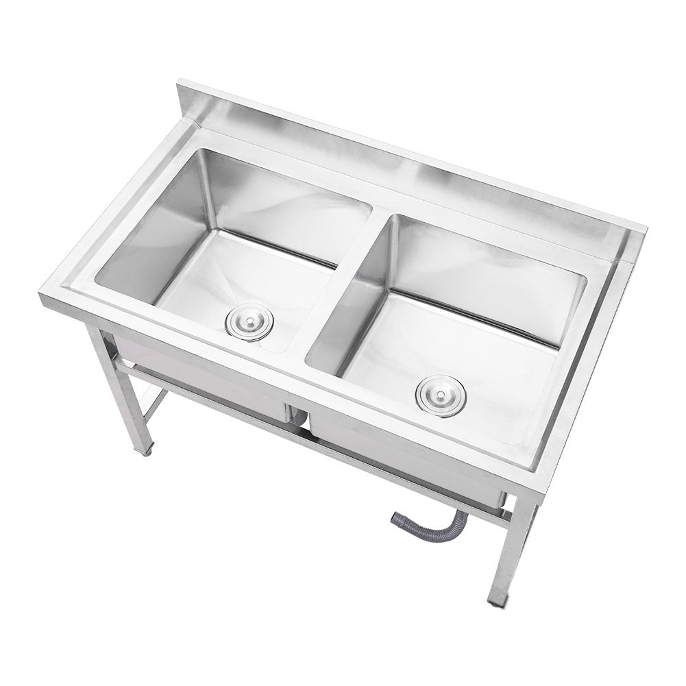 Free Standing Stainless Steel Double Kitchen Sink