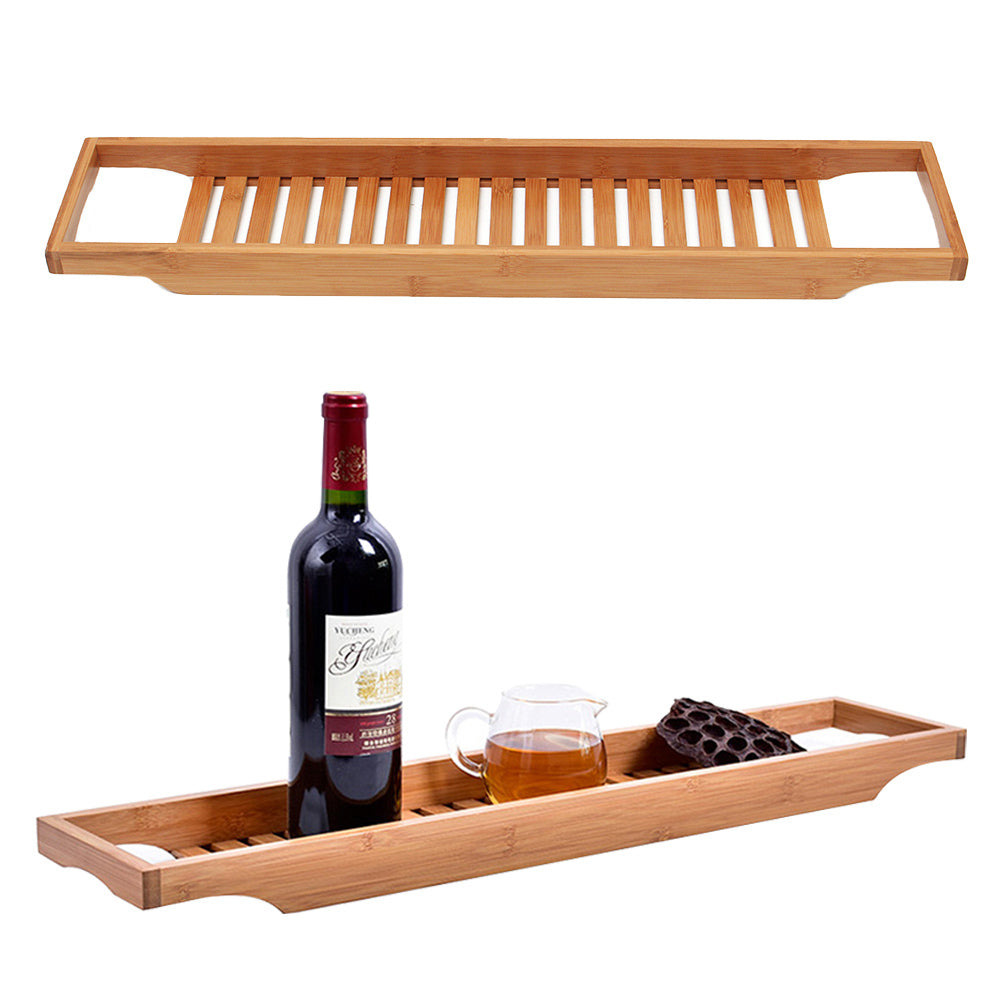 Bamboo Wood Bath Bathtub Rack Storage Tray Holder, Wood