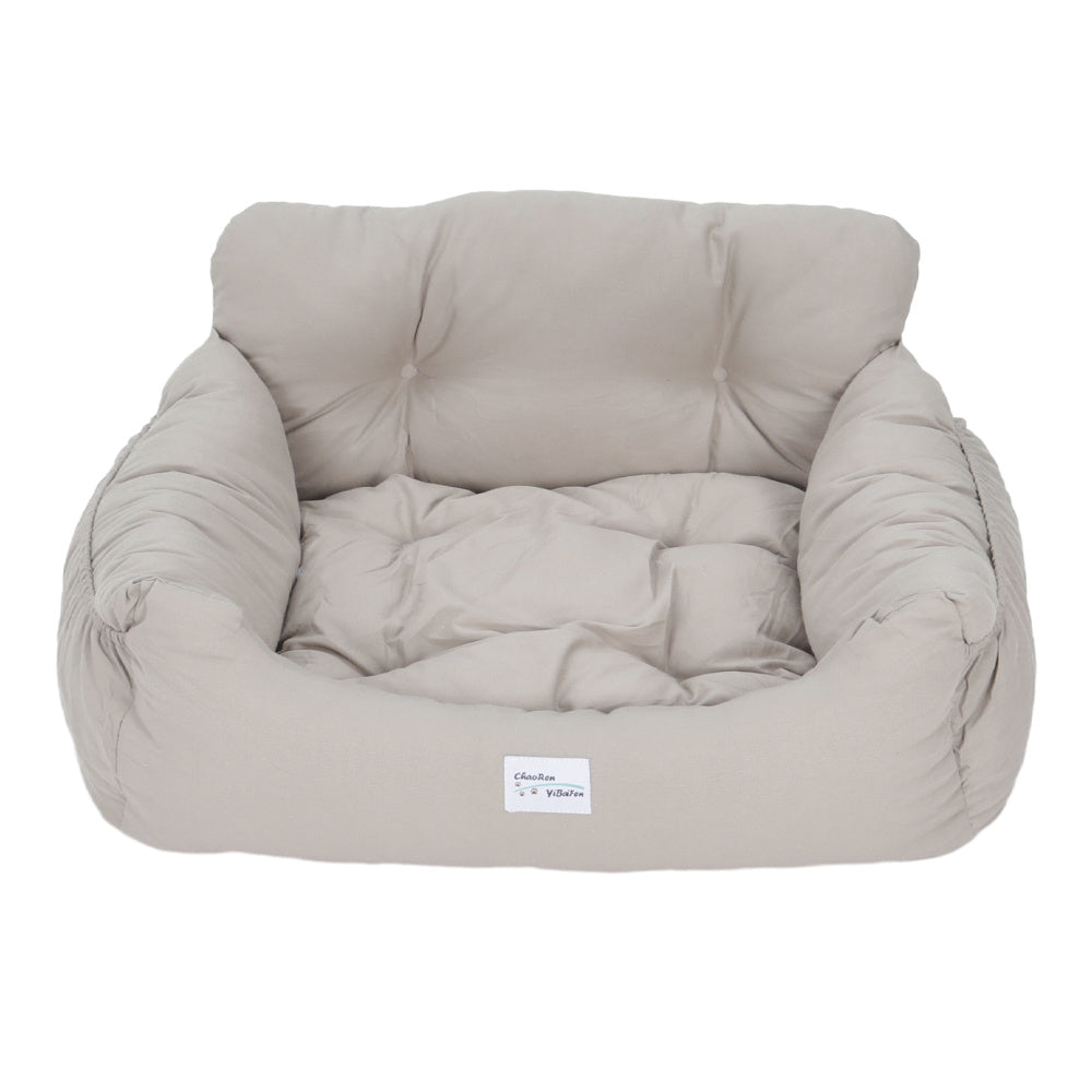 Light Grey 60cm Travel Pet Bed with Pockets