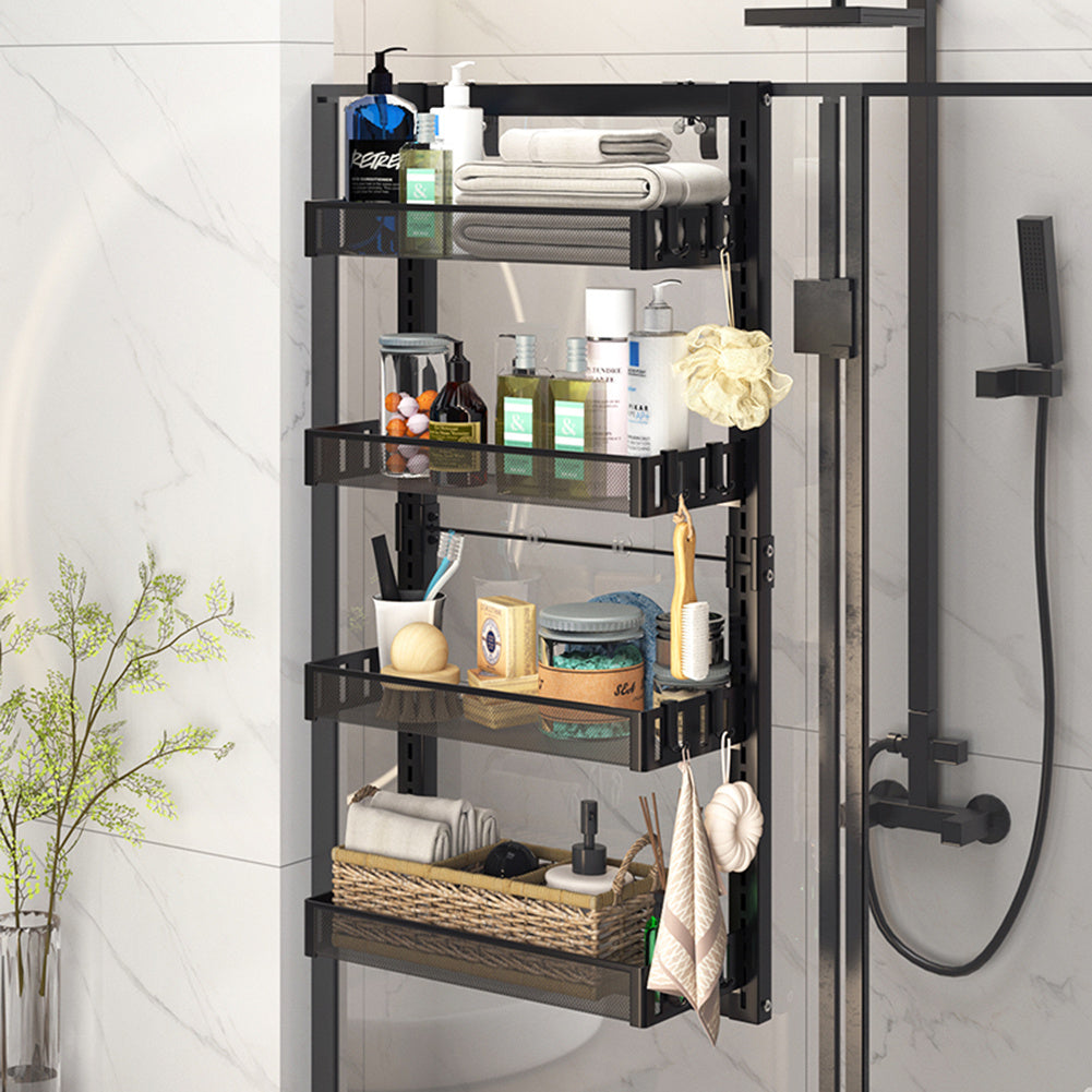 4 Tier Hanging Door Adjustable Shower Caddy Shelf