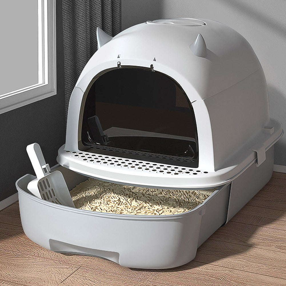 Little Devil Design Enclosed Cat Litter Box