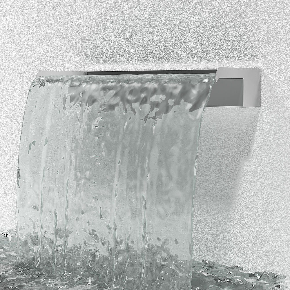 Silver 60cm Stainless Steel Waterfall Pool Fountain