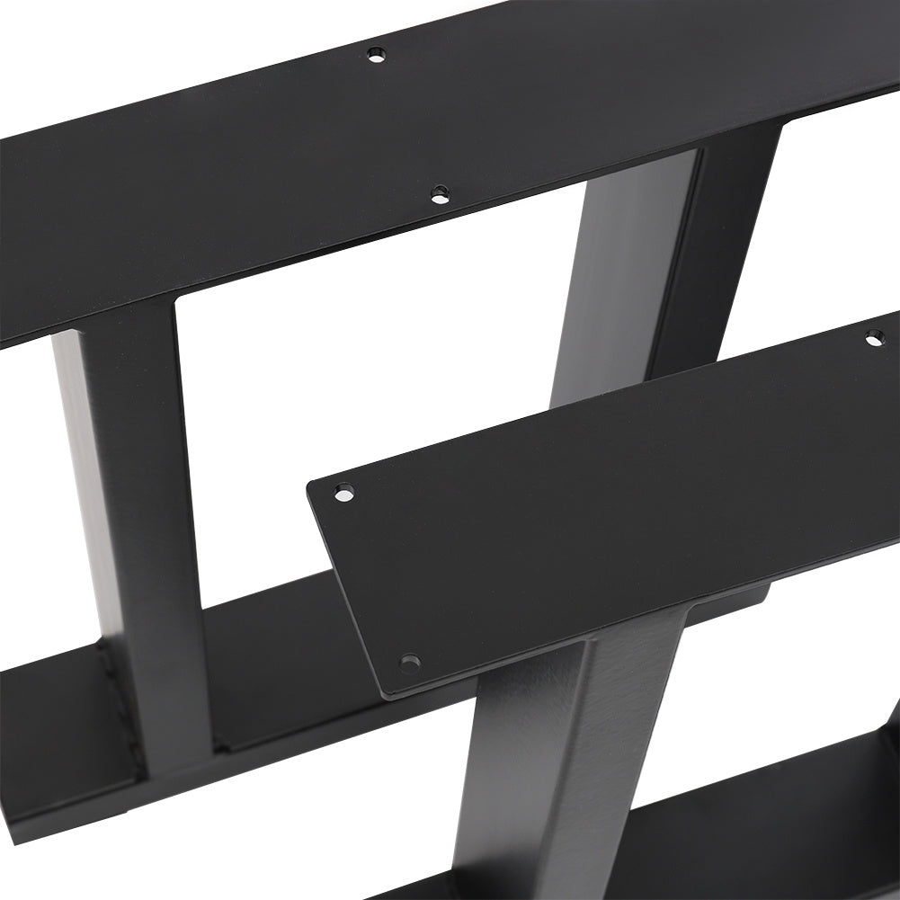 Set of 2 Metal Table Bench Legs Frames II-Shape Steel Base Stands, 35x40CM