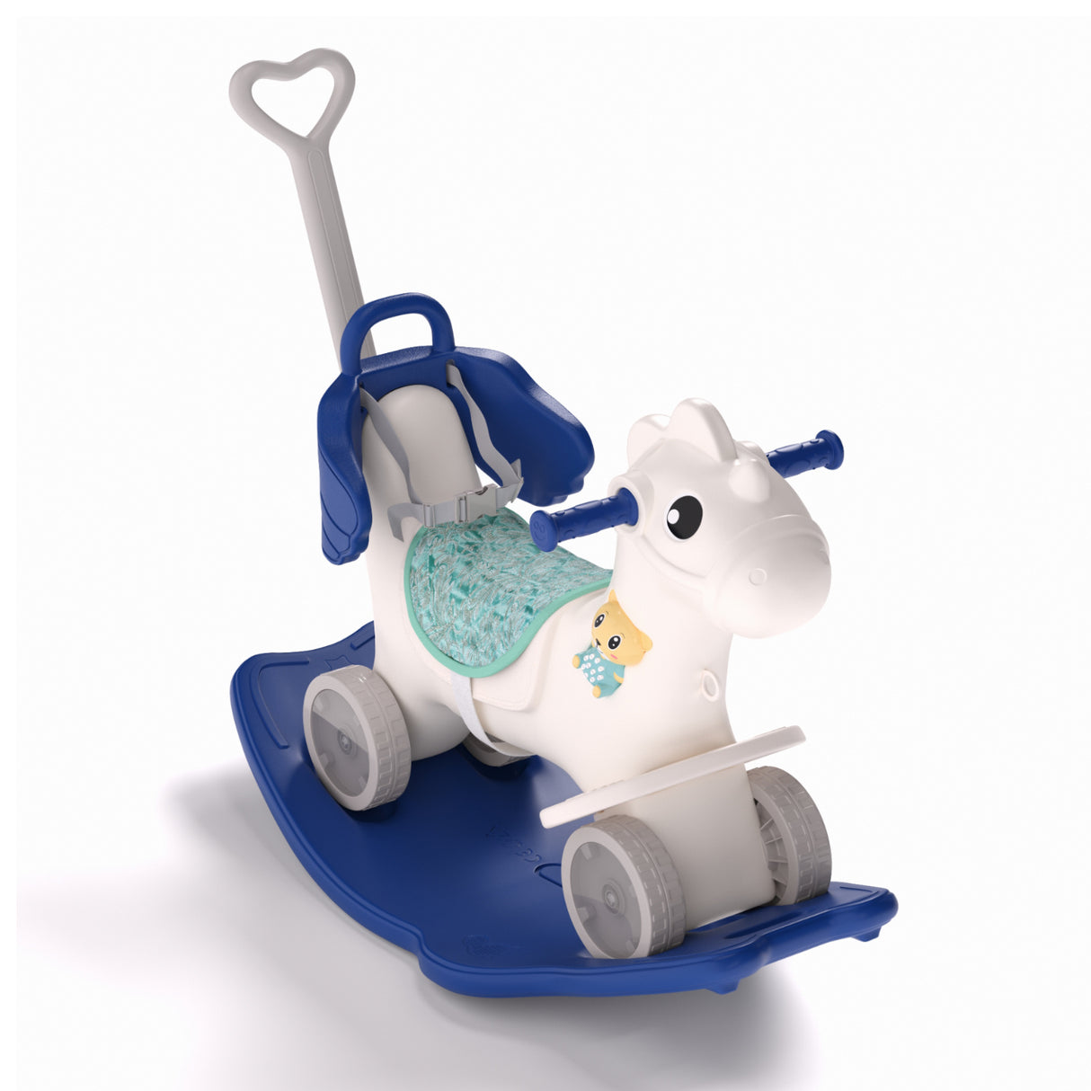 Blue Kids Plastic Rocking Horse