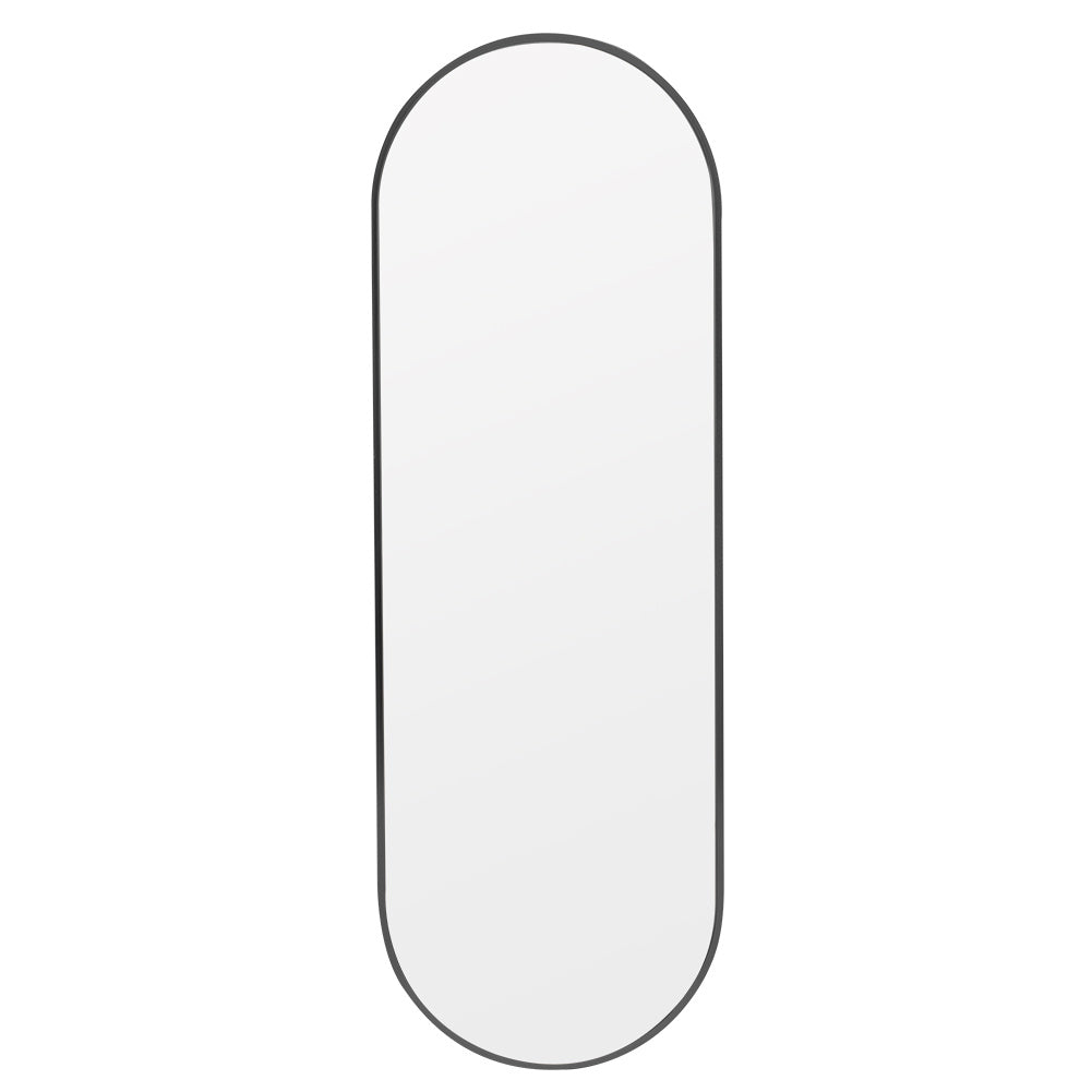 Black 160cm Oval Full Length Wall Mounted Mirror