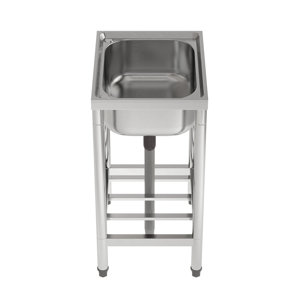 Free Standing Stainless Steel Commercial Sink with Shelf