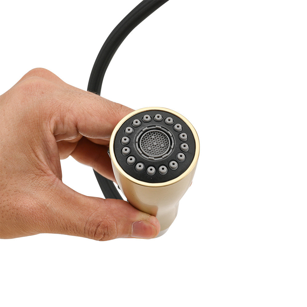 Retractable Pull-down Kitchen Faucet,White