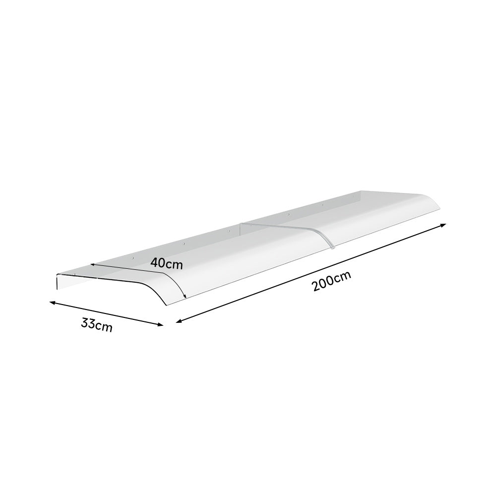 Window Door Awning Canopy Transparent Weatherproof UV Rain Snow Protection