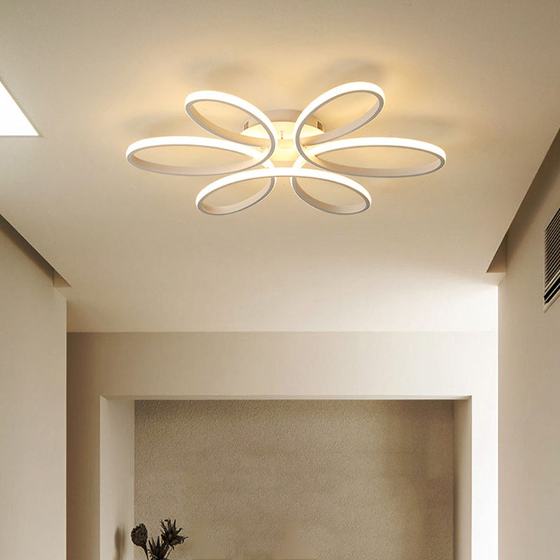LED Dimmable Ceiling Light Floral Pendant With Remote, 74CM