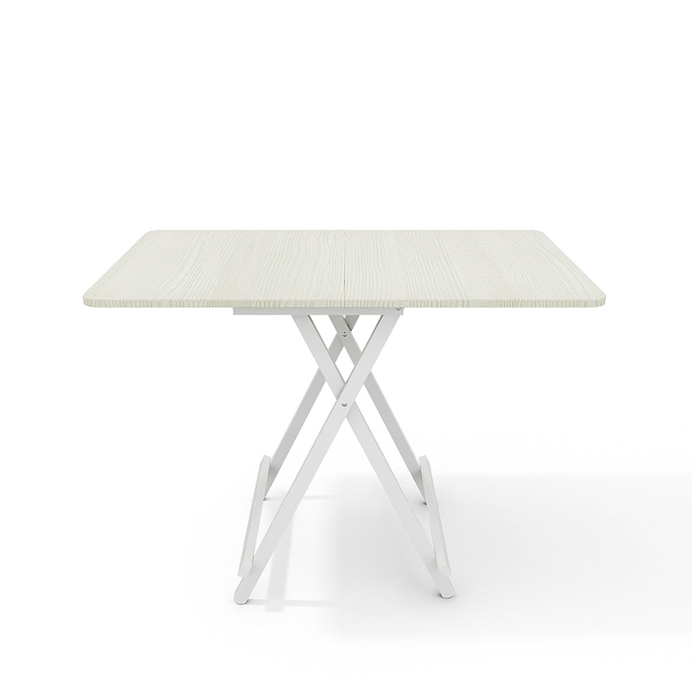 White 100x60cm Folding Wooden Dining Table