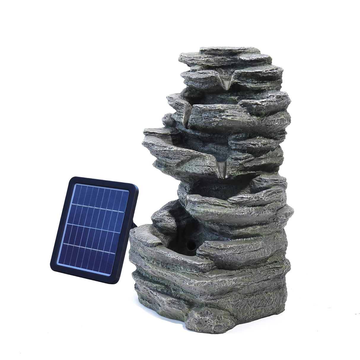 Garden Waterfall Fountain with Rockery Decor