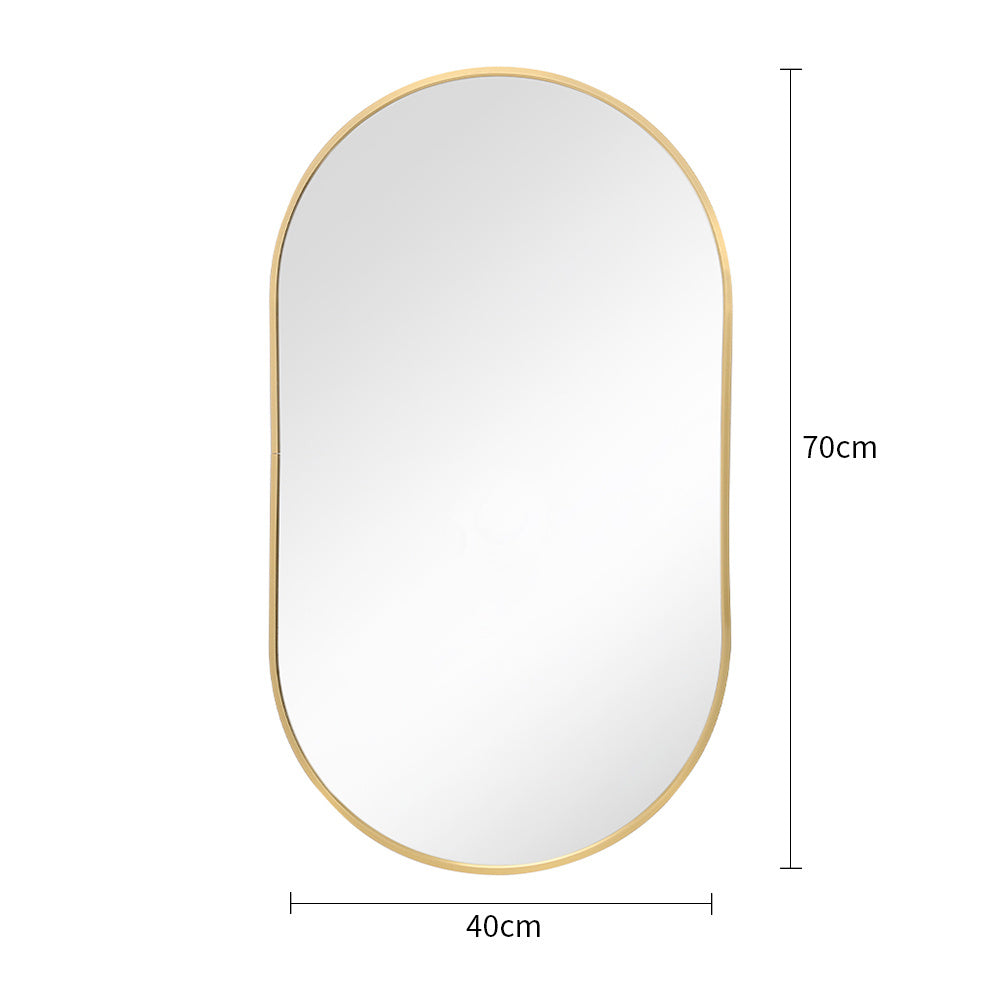Gold 70cm Oval Bathroom Vanity Mirror Wall Mirror