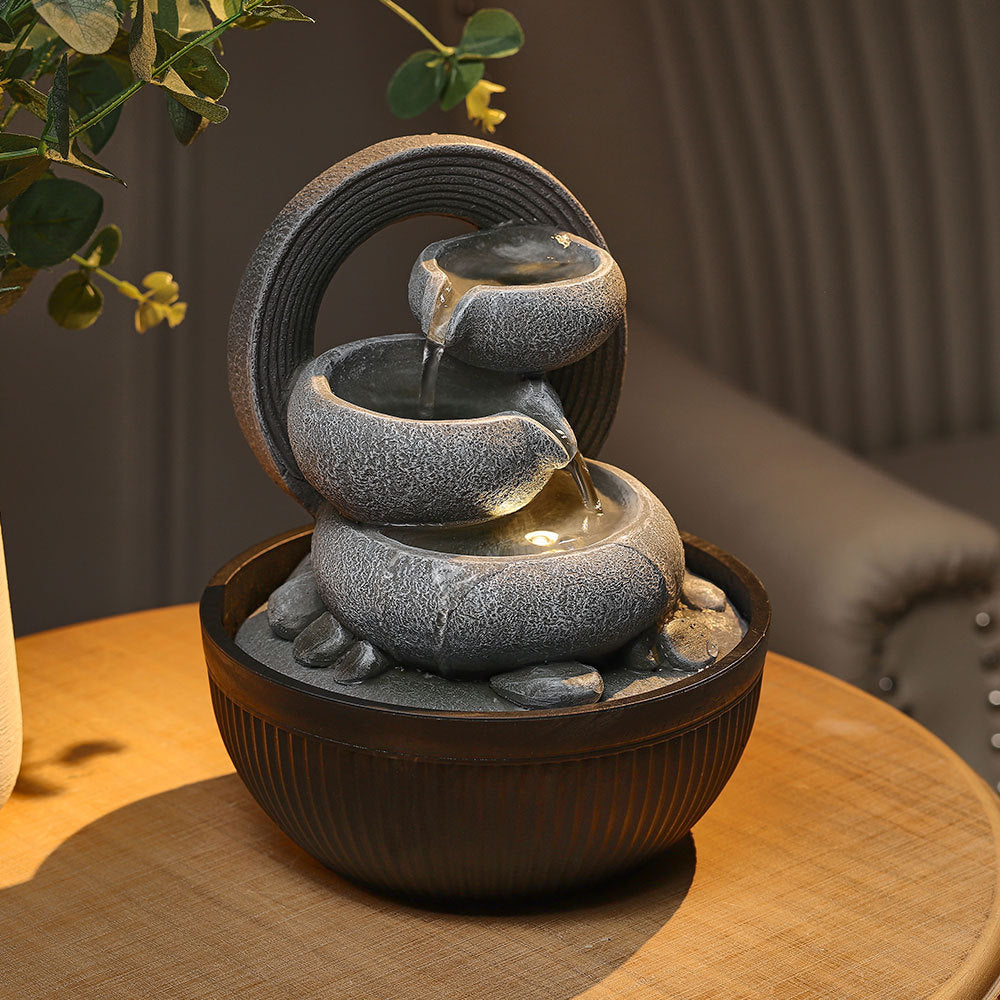 Garden Resin Fountain with LED Light
