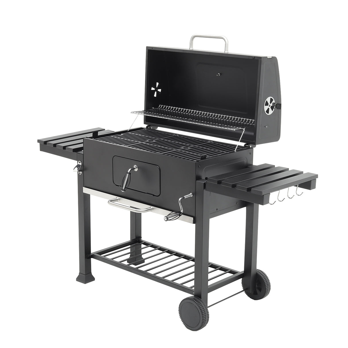 160x60x92CM Large BBQ Grills Stove Trolley Built in Thermometer
