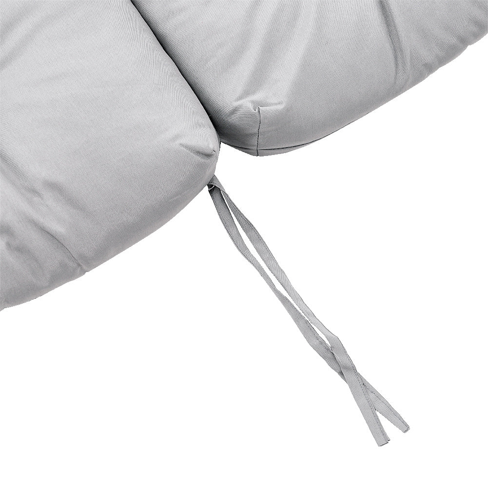 125x53cm Outdoor Garden Patio Waterproof Tufted Seat Cushion,Light Grey