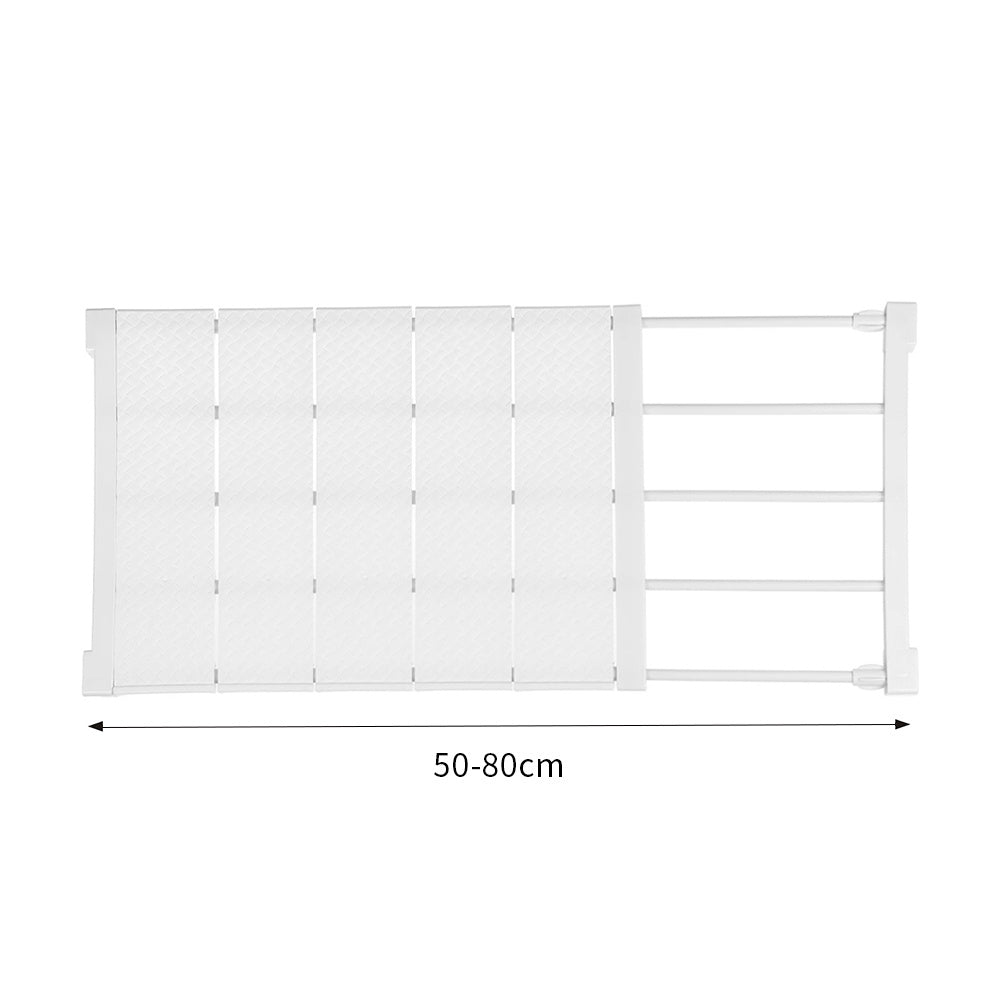 Extendable Divider Shelf Closet Storage Rack, 50-80cm
