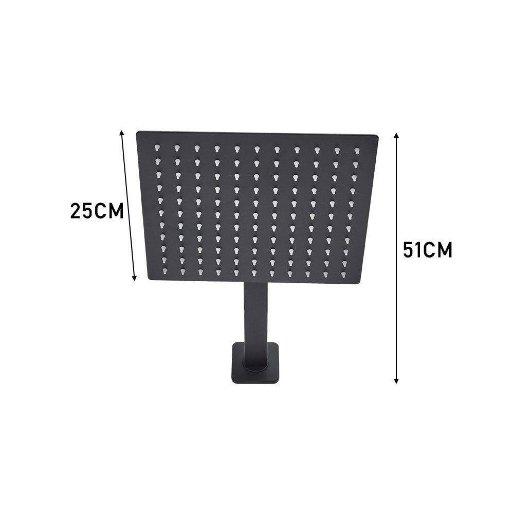 Black Square 3 Way Concealed Shower Mixer Set