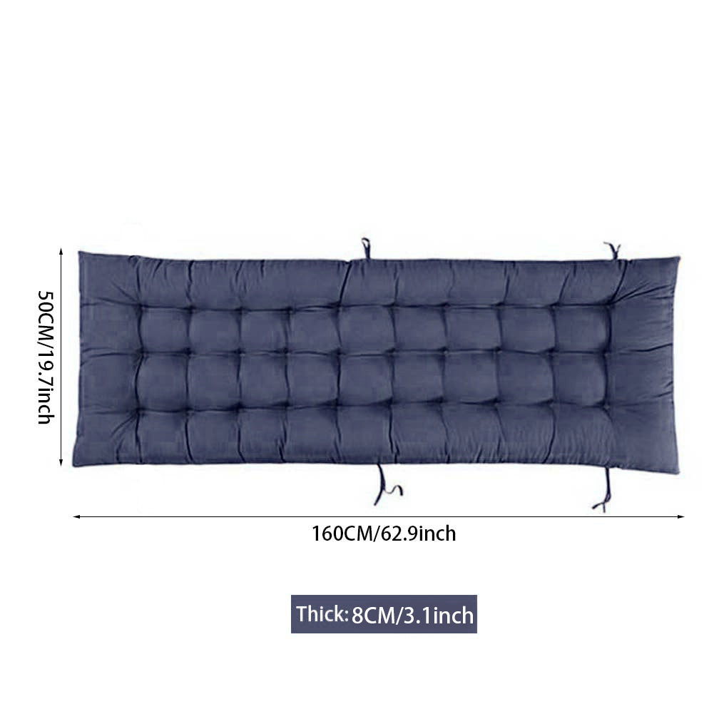 Outdoor Garden Patio Recliner Deck Chair Seat Cushion Pad, Blue