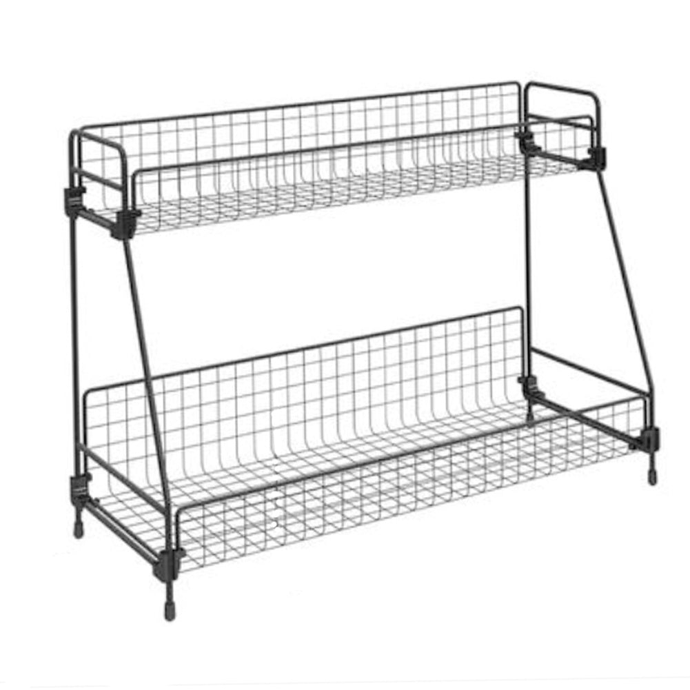 2 Tier Large Iron Wire Countertop Storage Shelf for Bathroom
