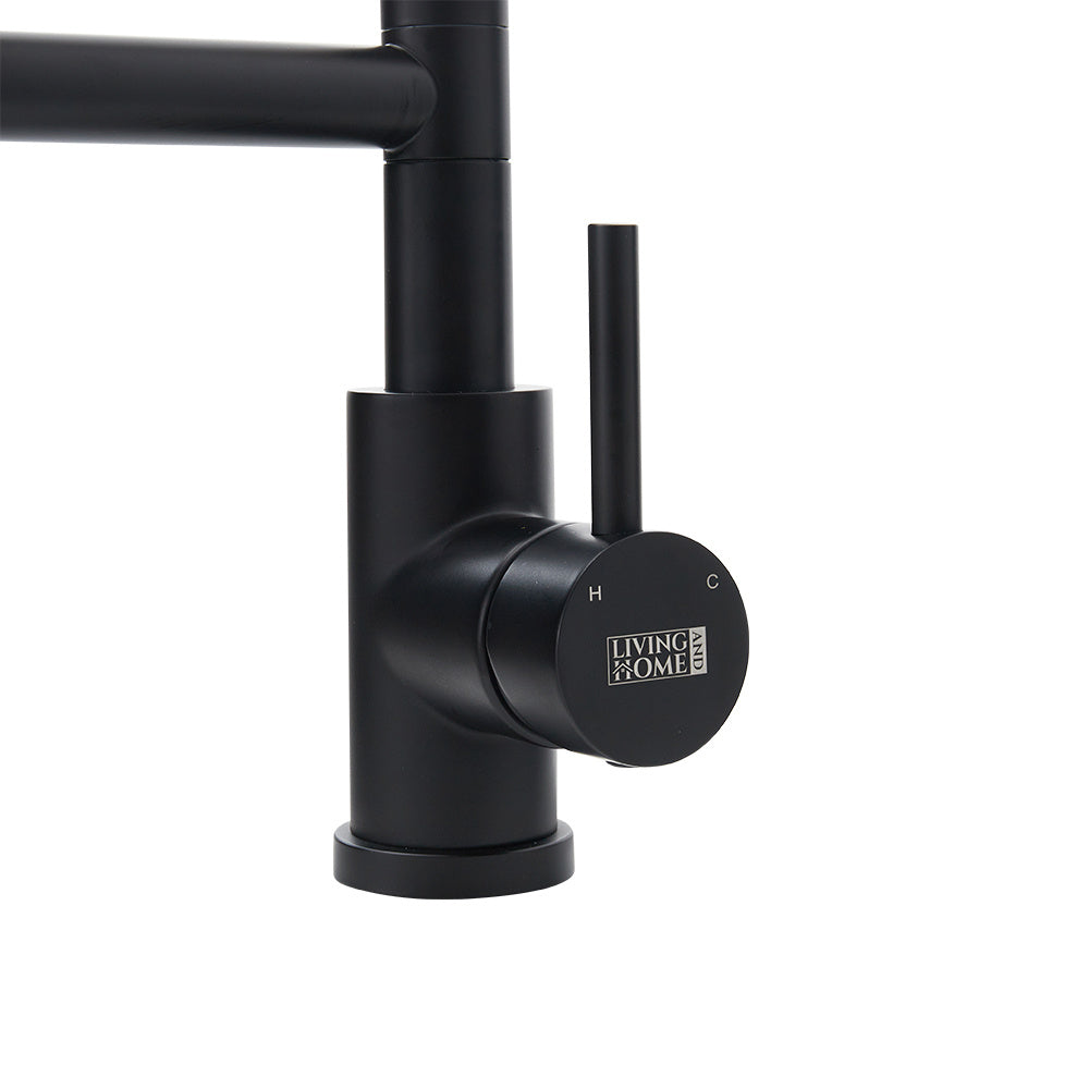 Gold Black Stainless Steel Kitchen Faucet with Pull Down Spring Spout