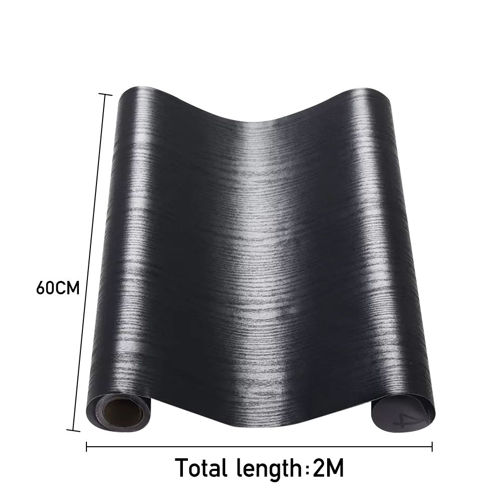 Black Wood Effect Self adhesive Wallpaper