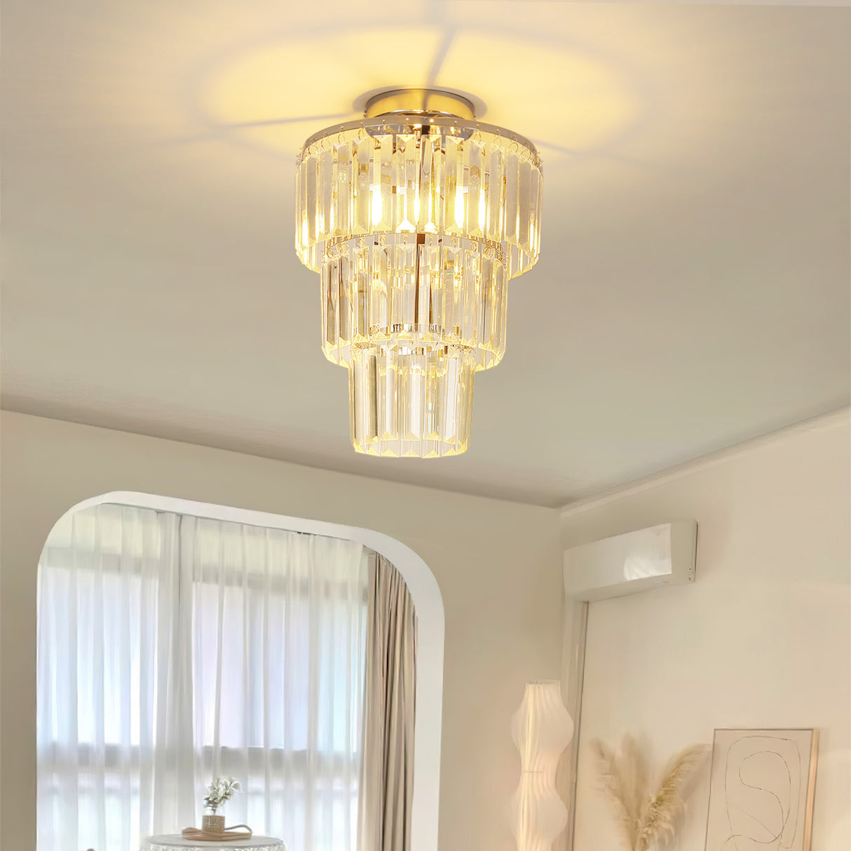 Modern 30x35cm Crystal Mount Ceiling Light