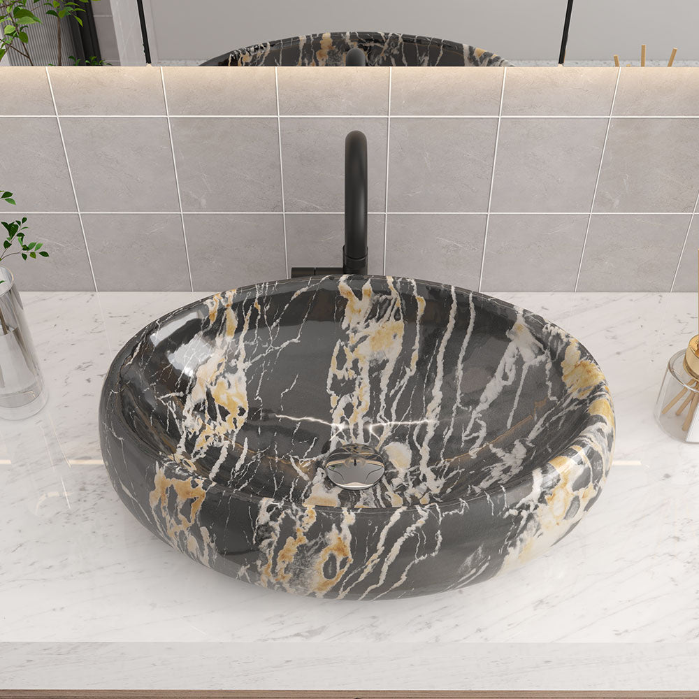Modern Oval Ceramic Bathroom Vessel Sink