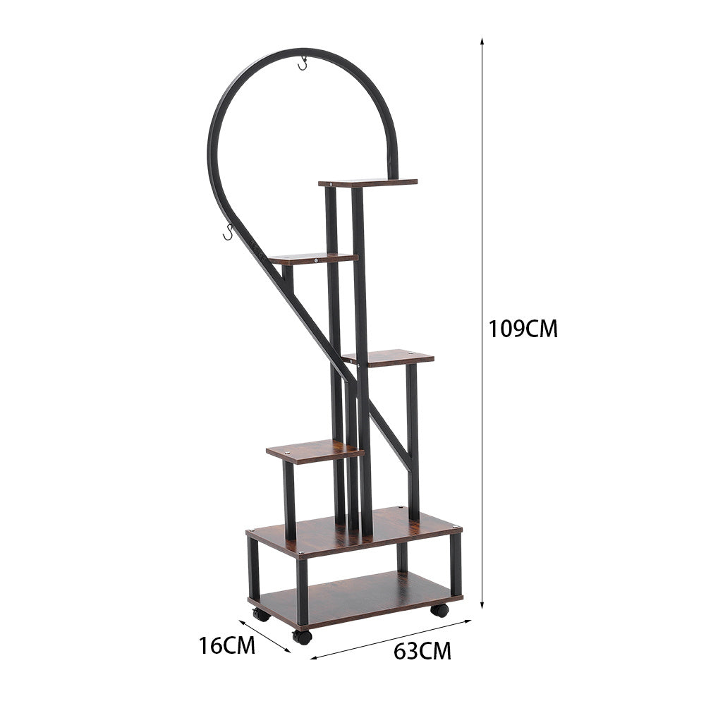 2 Pcs Half Heart Shaped Tiered Plant Stand