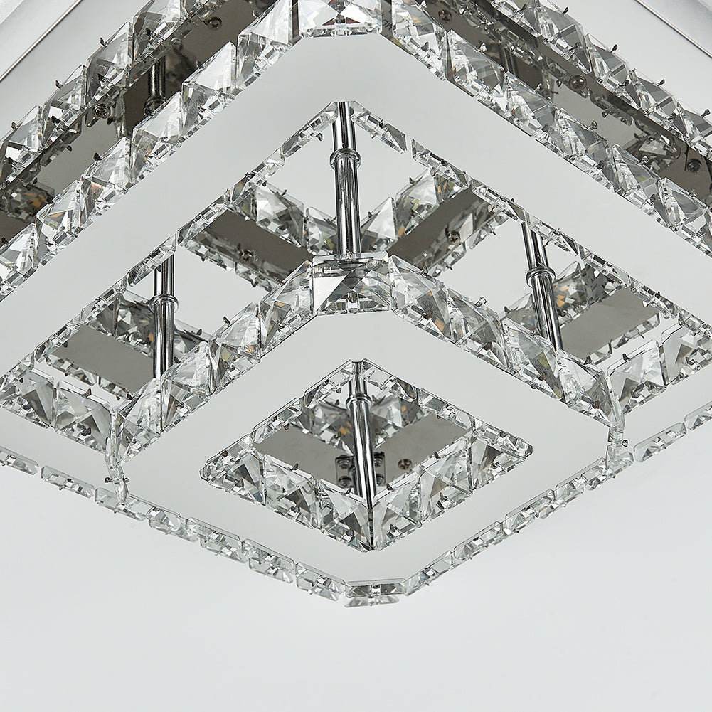 Modern LED Ceiling Light Crystal Lamp 40CM Cool White