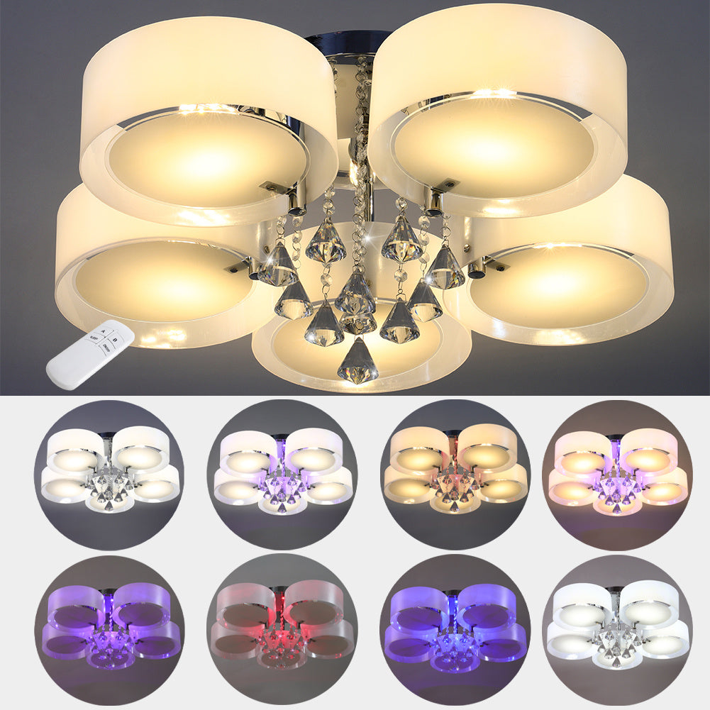 LED Crystal Ceiling Light Lamp, 5 Head