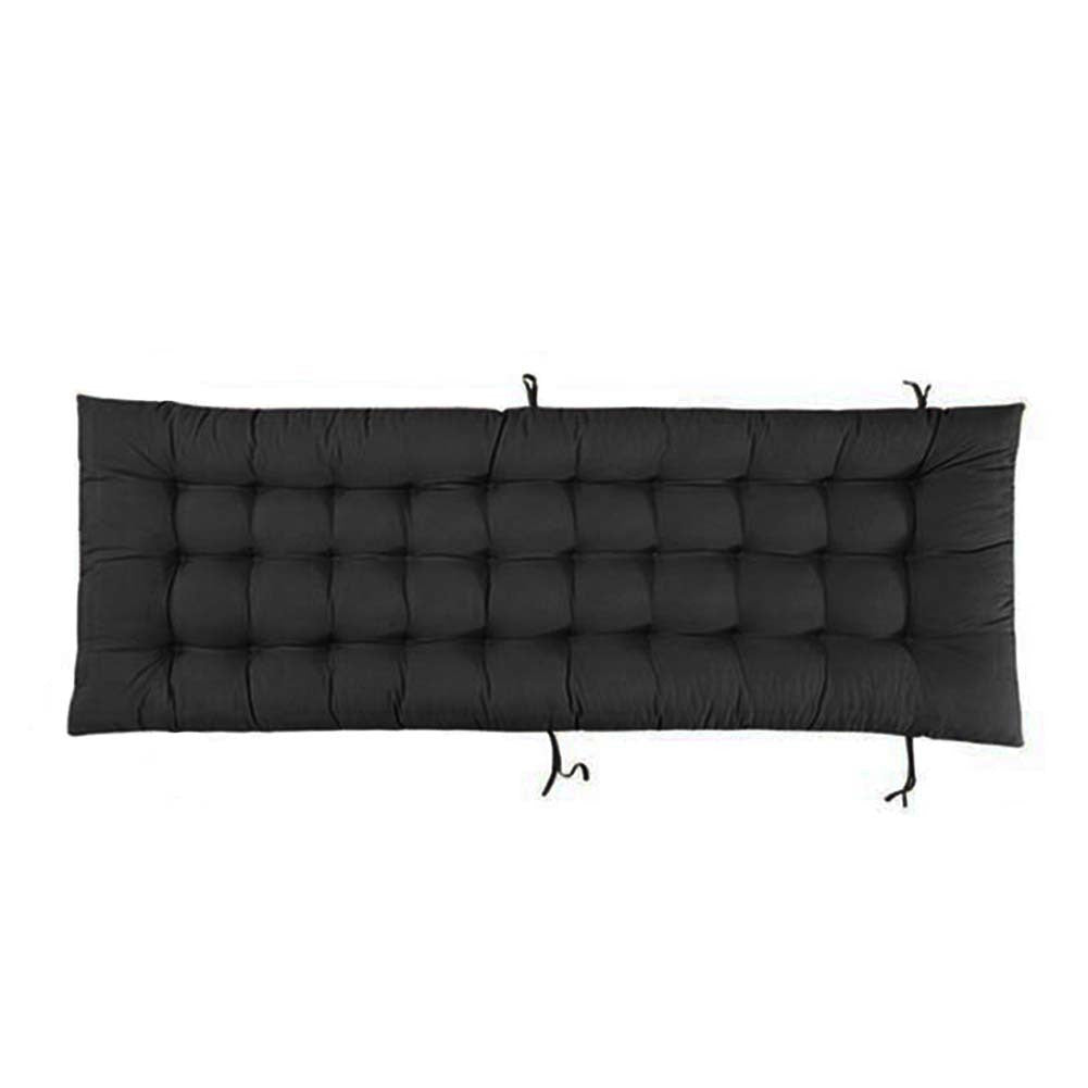 Sun Lounger Cushion Pad Garden In/Outdoor Recliner Chair Seat Pads,Black