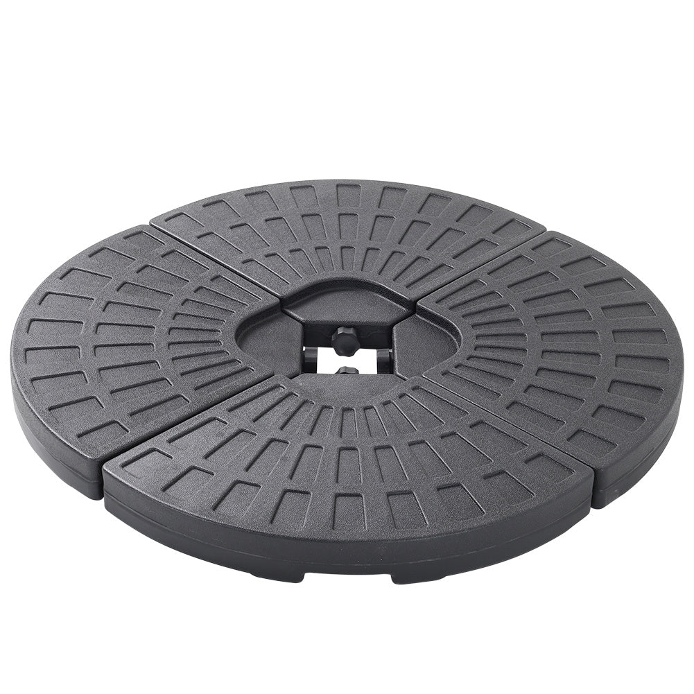 3M Large Garden Roma Tilting Aluminium Cantilever Parasol With Fanshaped Base, Light Grey