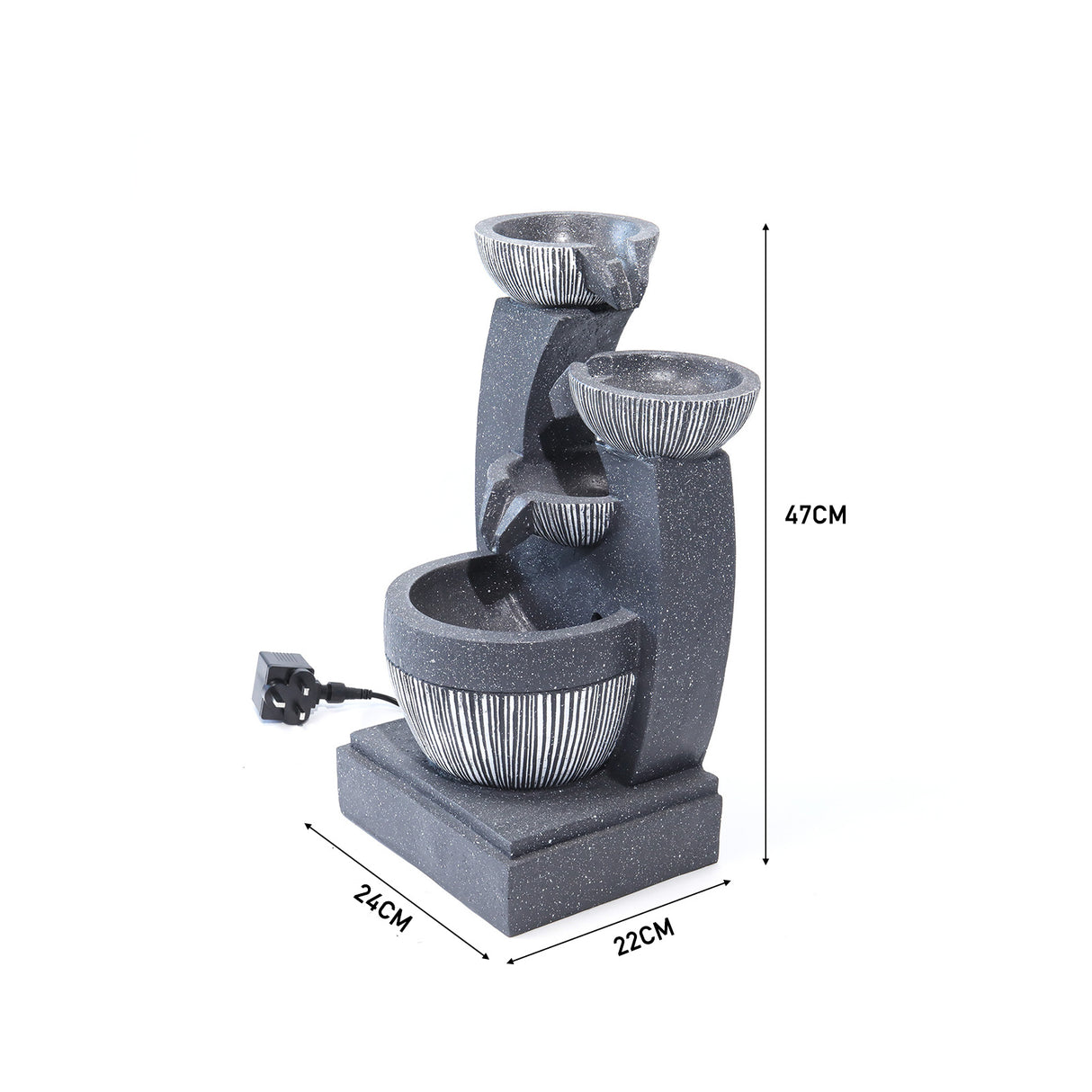 Outdoor LED Lights Electric Powered Garden Statues Decor Fountain