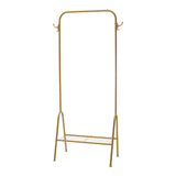 Gold Freestanding Clothes Rack with Bottom Shelf