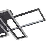 Geometric Black Frame LED Ceiling Light 90x60