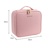 Pink Large Travel Makeup Bag with LED Mirror