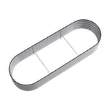 Silver 240cm Oval Shaped Galvanized Steel Raised Garden Bed